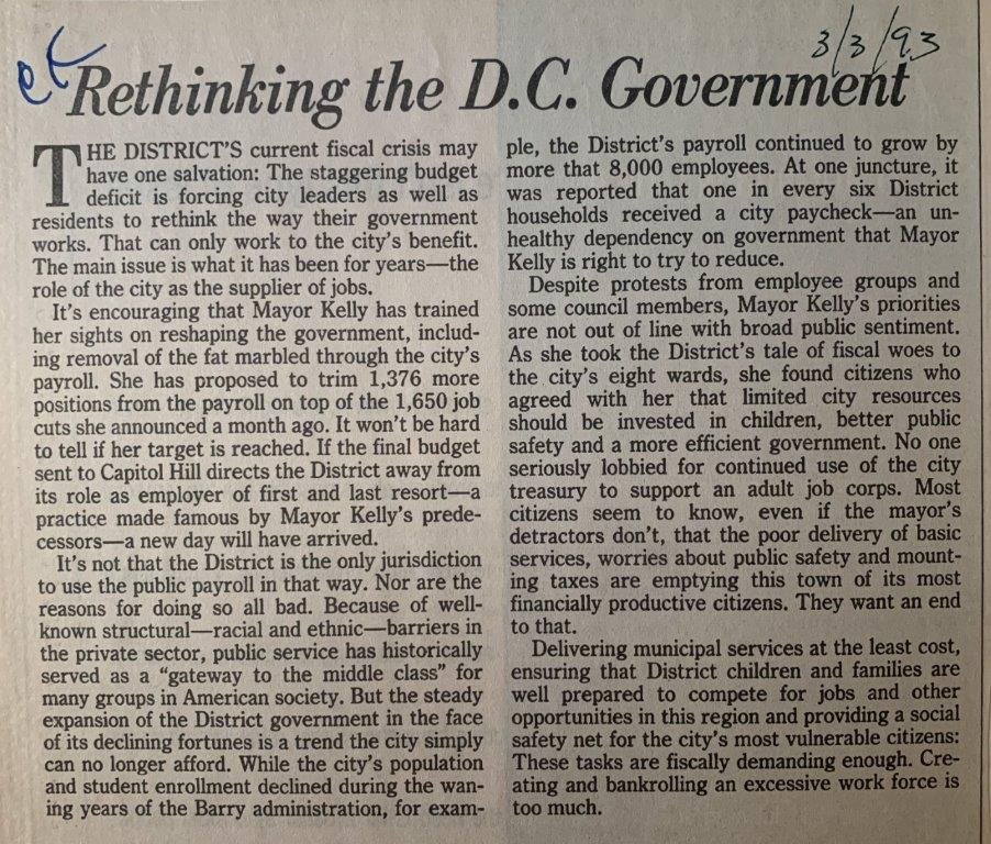 Rethinking the D.C. Government