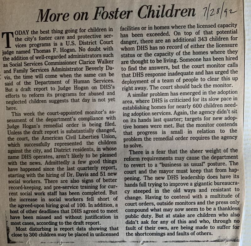 More on Foster Children