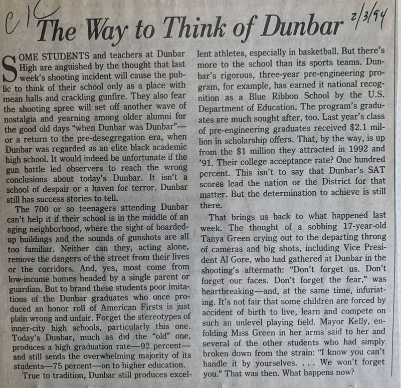 The Way to Think of Dunbar