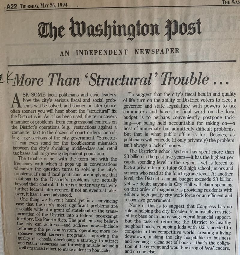 More Than 'Structural' Trouble