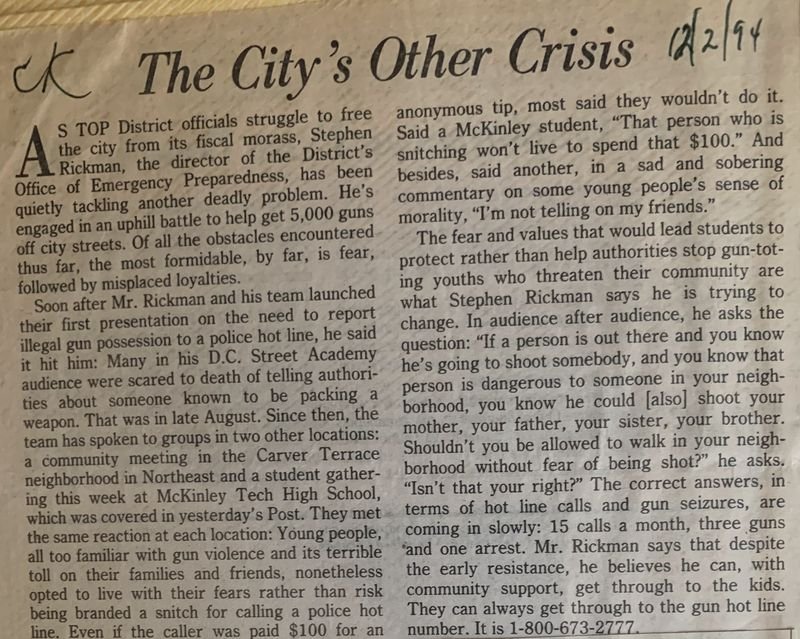 The City's Other Crisis