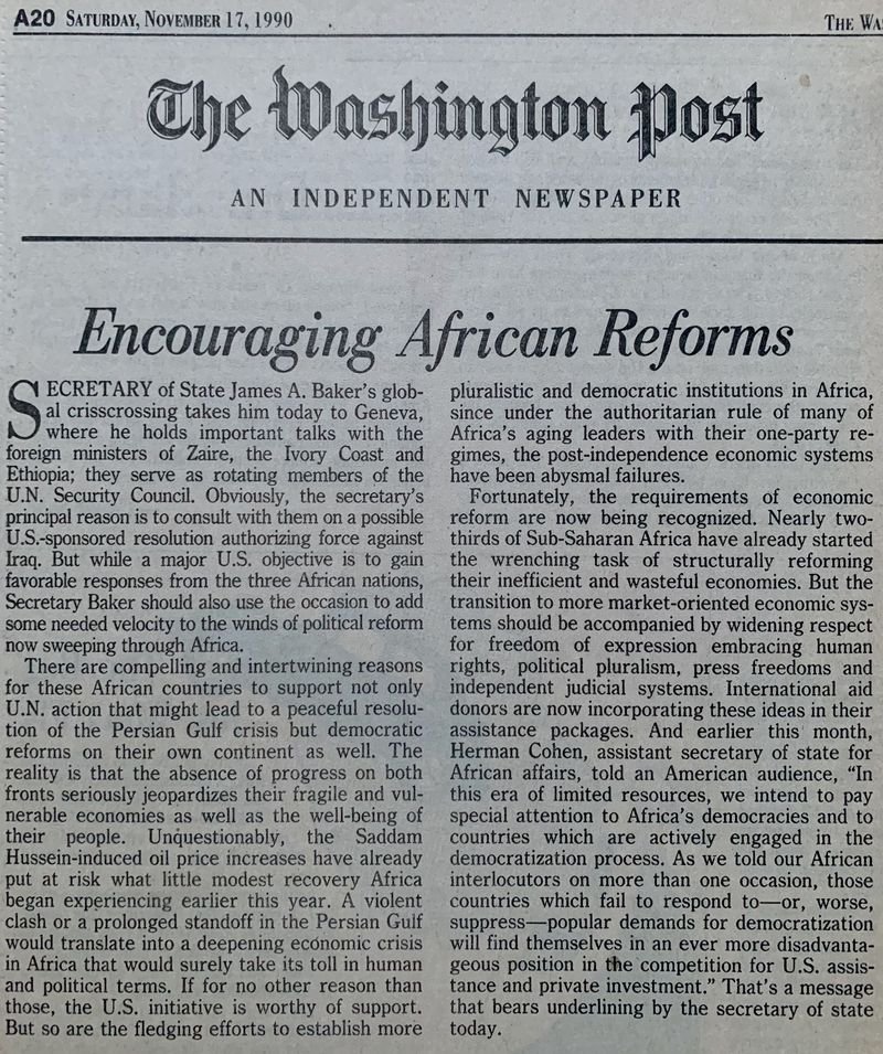 Encouraging African Reforms