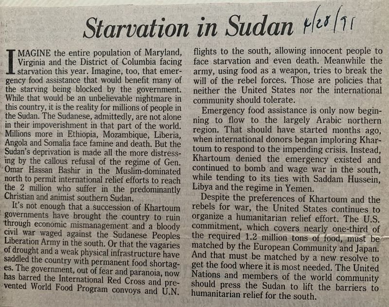 Starvation in Sudan