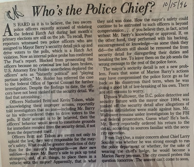 Who's the Police Chief