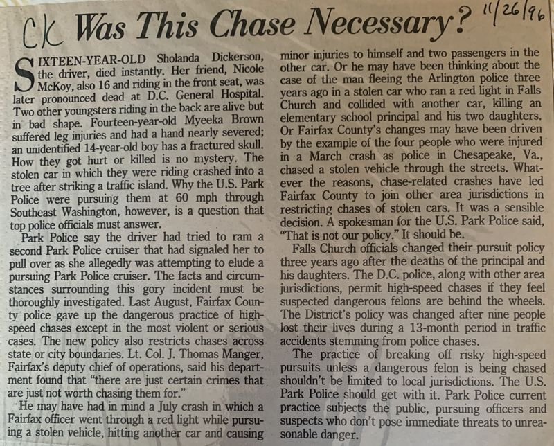 Was This Chase Necessary?