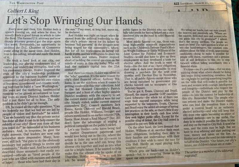 Let's Stop Wringing Our Hands