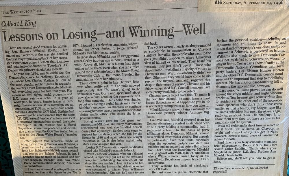 Lessons on Losing -- and Winning -- Well