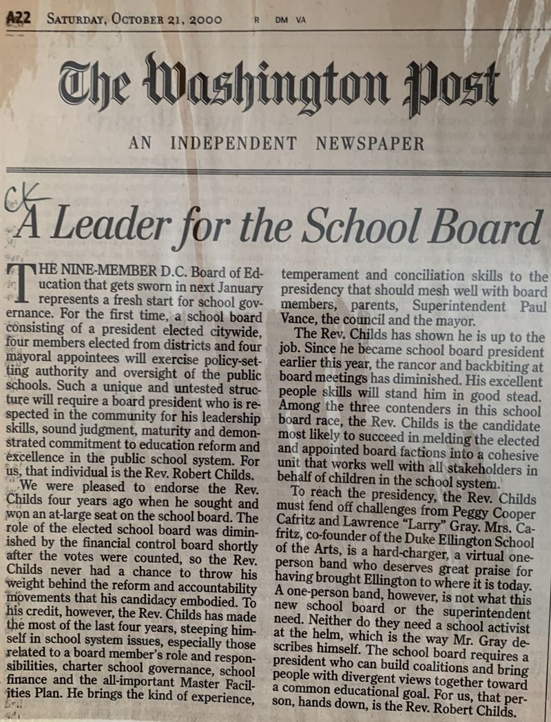 A Leader for the School Board