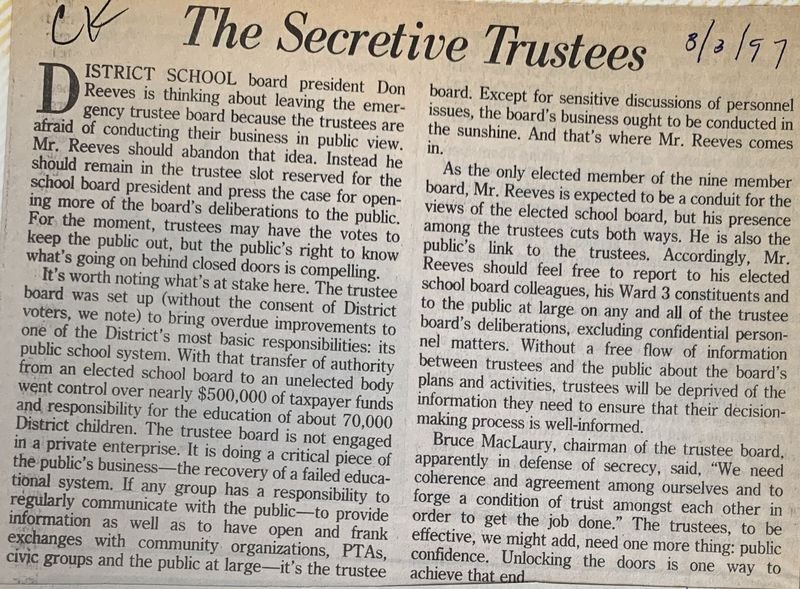 The Secretive Trustees