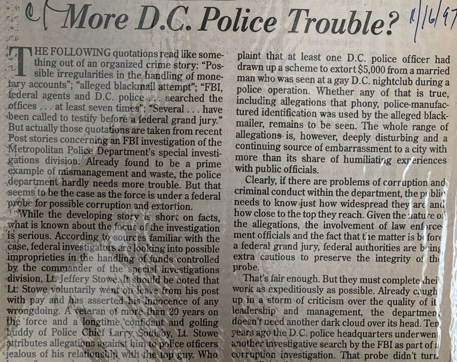 More D.C. Police Trouble?
