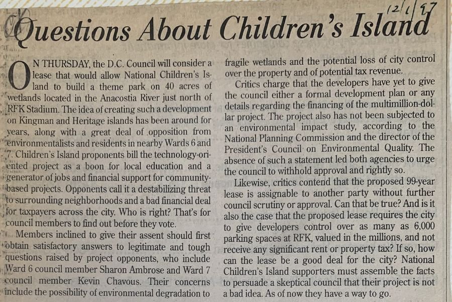 Questions About Children's Island