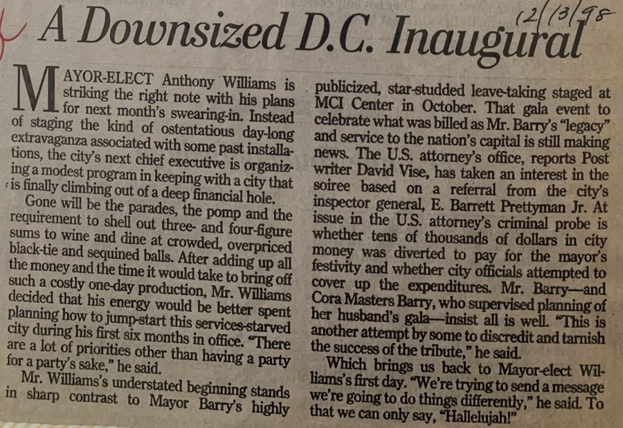 A Downsized D.C. Inaugural