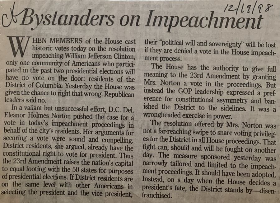 Bystanders on Impeachment