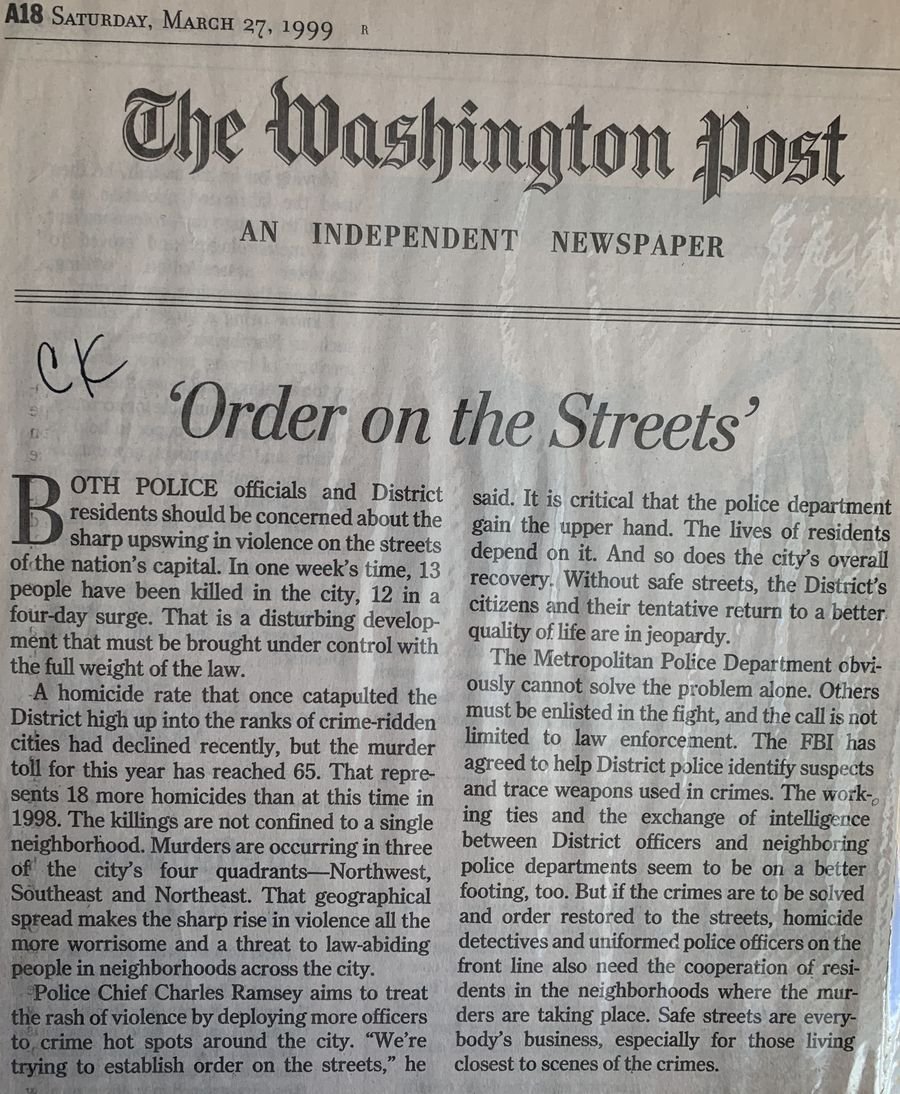 'Order on the Streets'