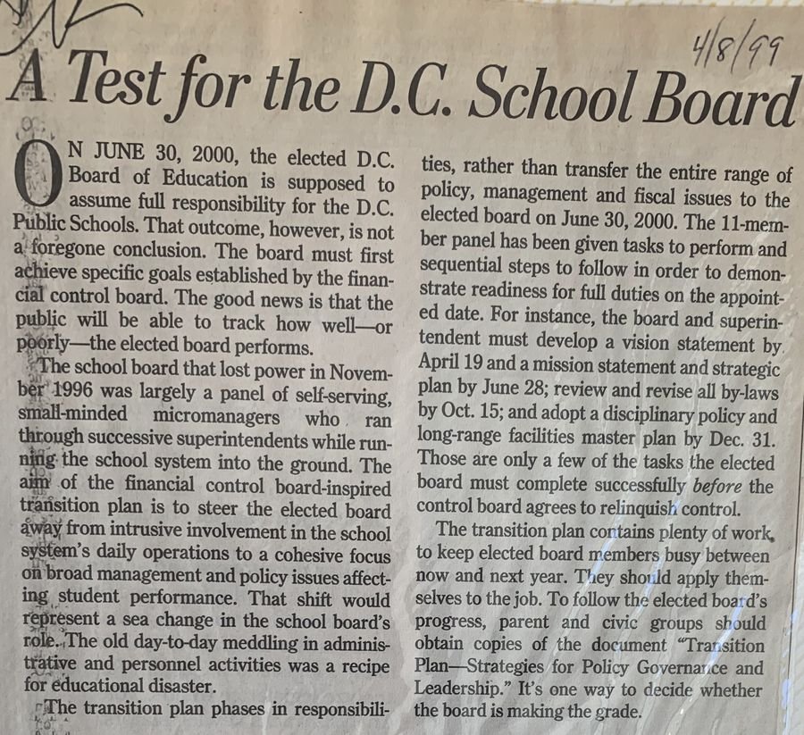 A Test for the D.C. School Board