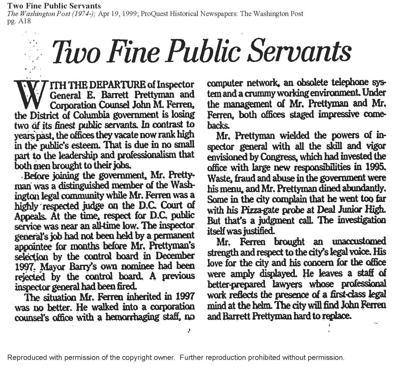 Two Fine Public Servants