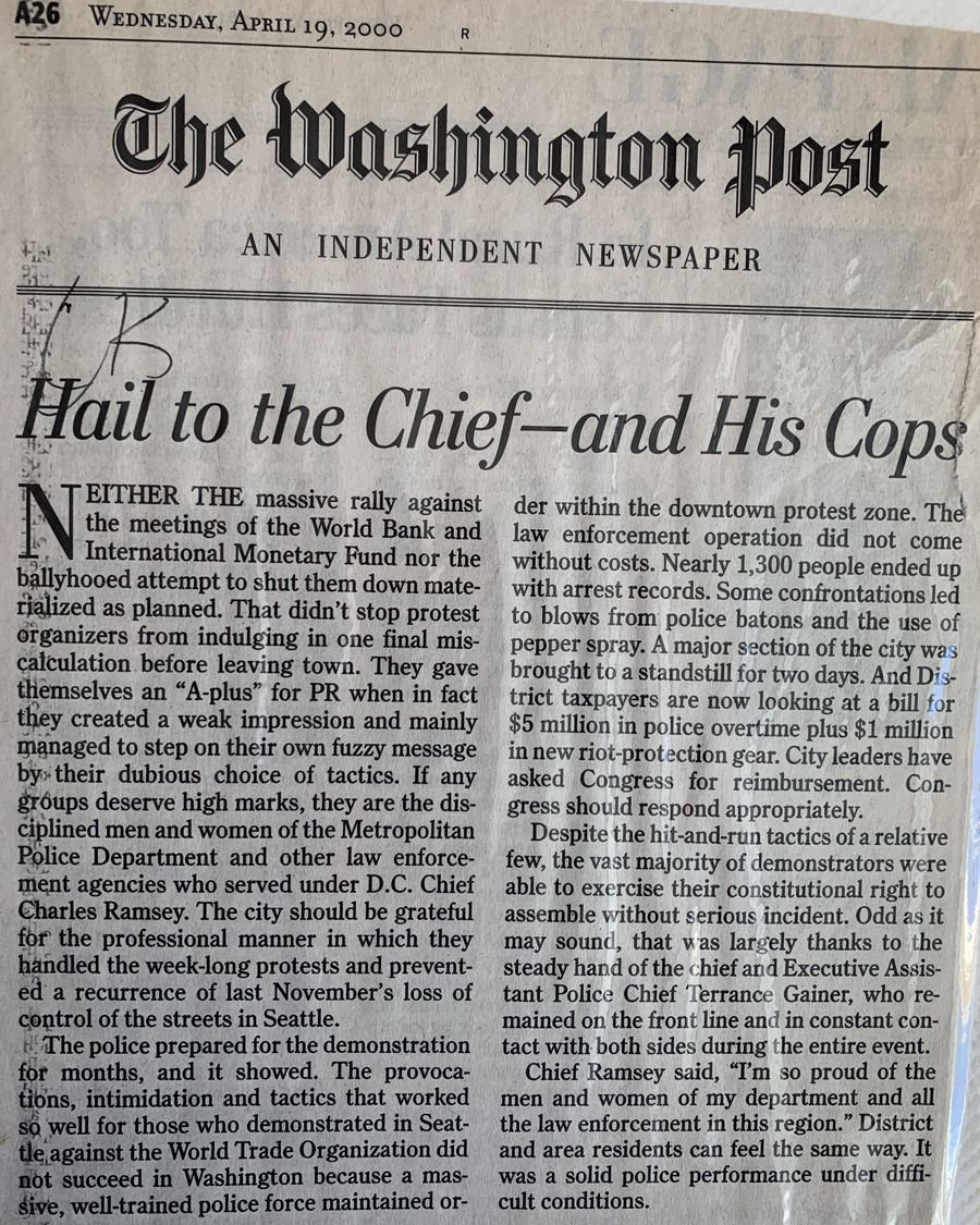 Hail to the Chief -- and His Cops