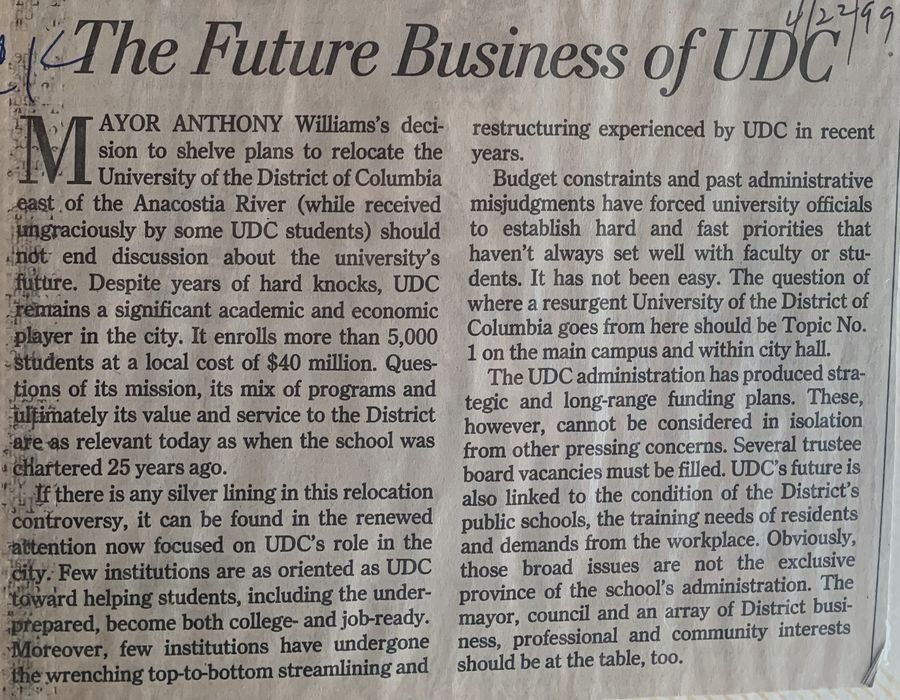 The Future Business of UDC
