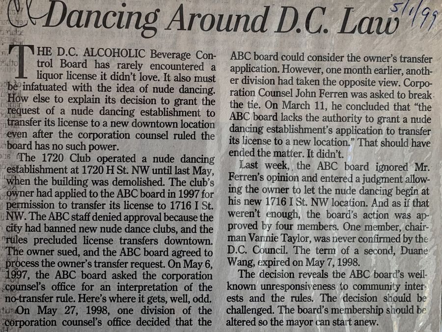 Dancing Around D.C. Law