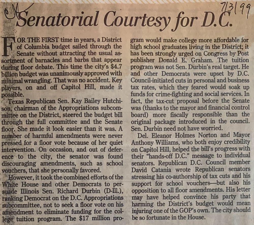 Senatorial Courtesy for D.C.