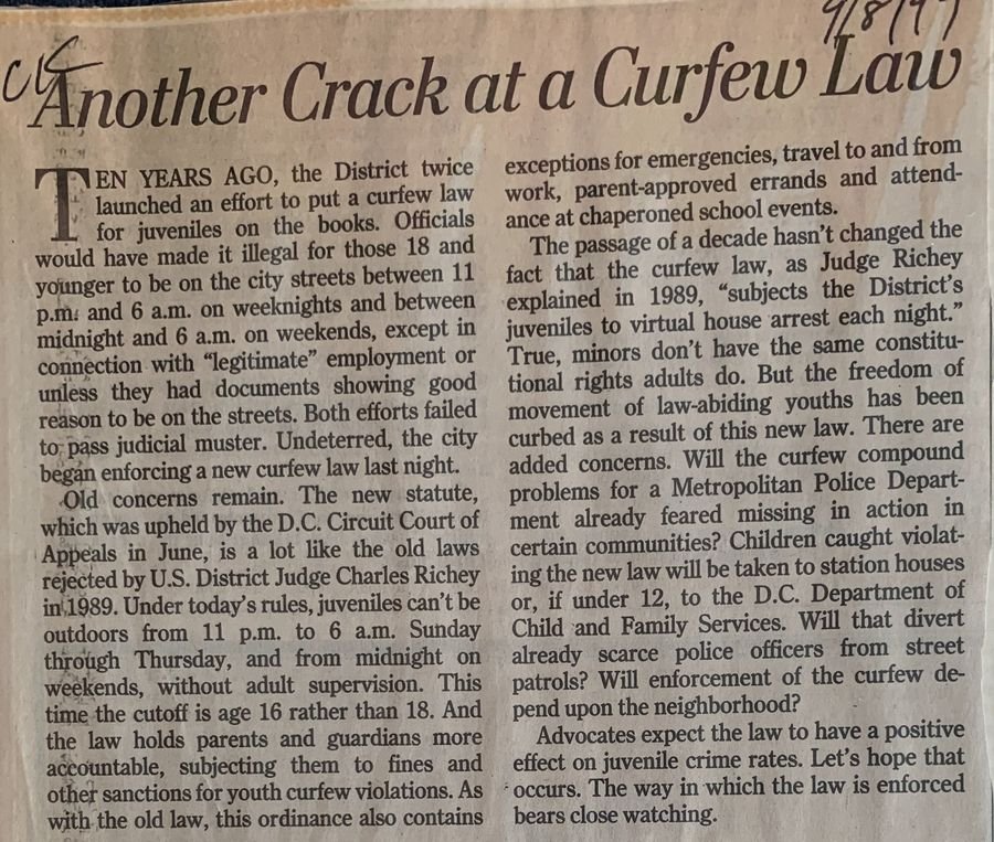 Another Crack at a Curfew Law