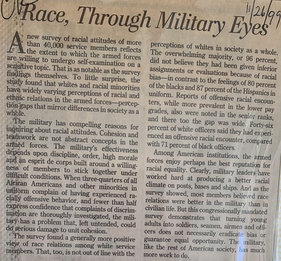Race, Through Military Eyes
