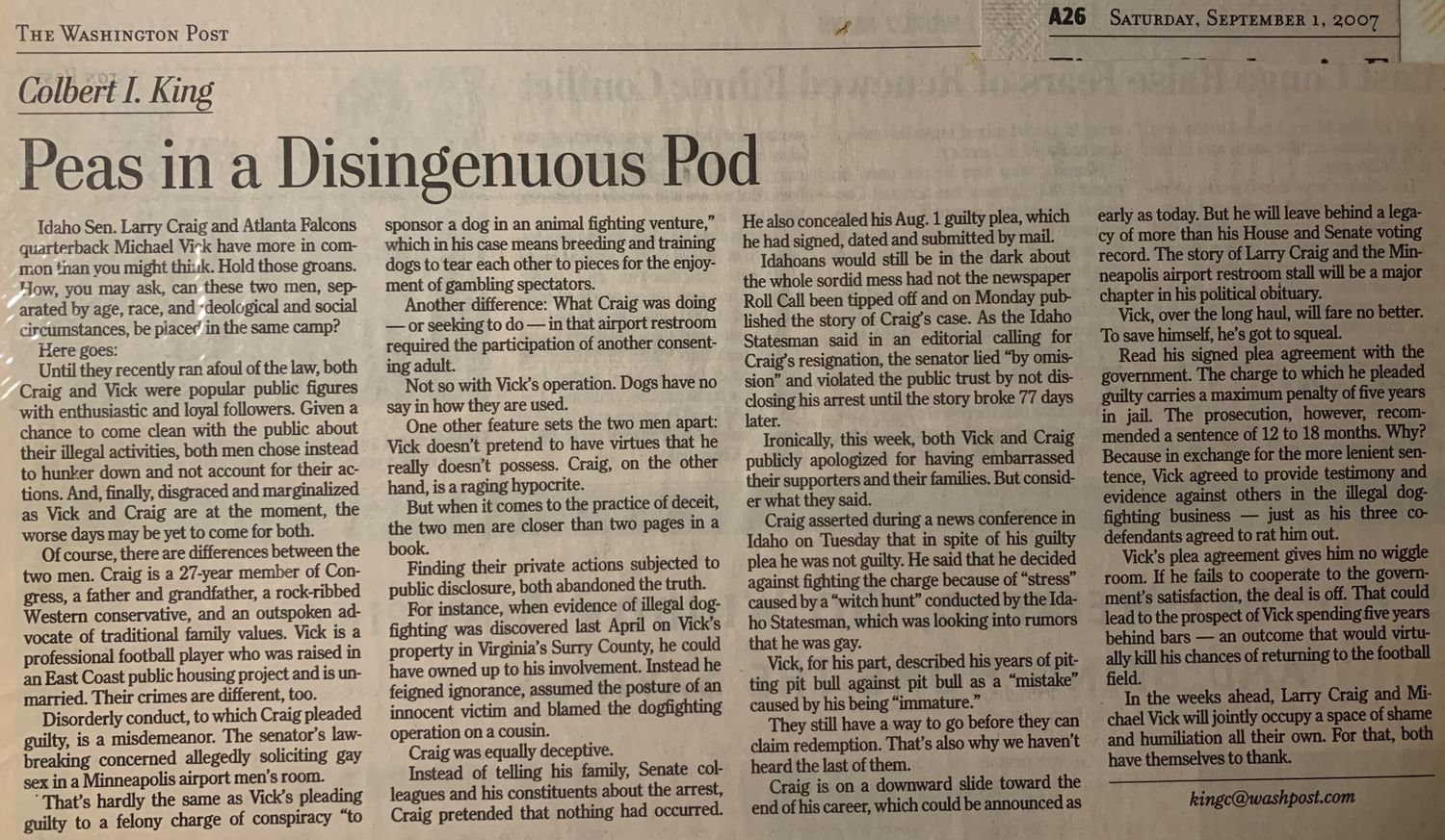 Peas in a Disingenuous Pod