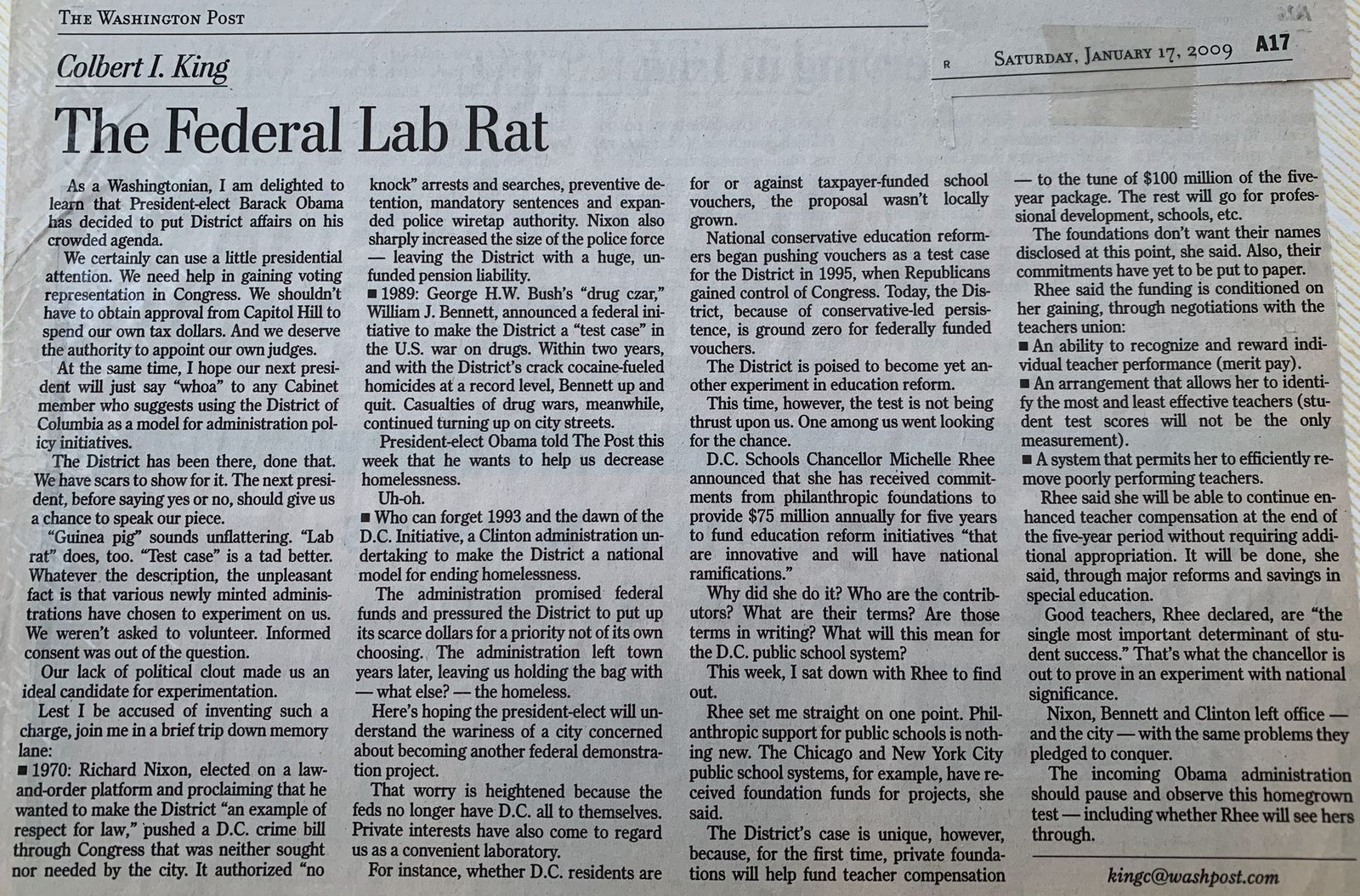 The Federal Lab Rat