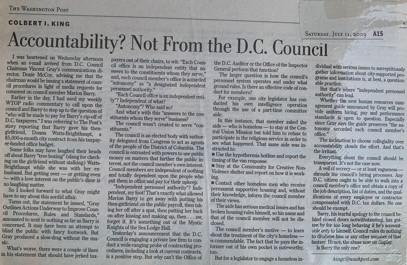 Accountability? Not From the D.C. Council
