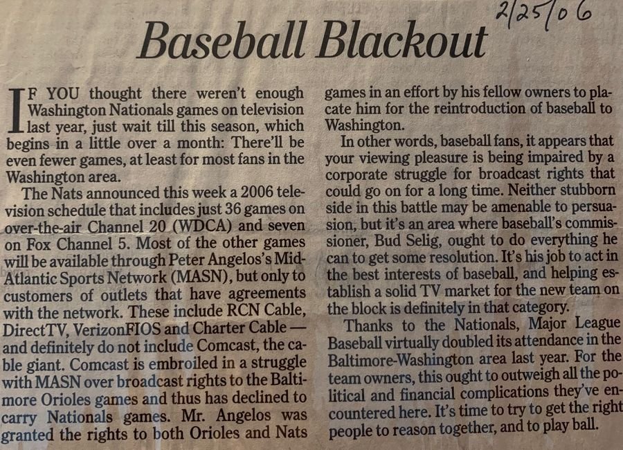 Baseball Blackout