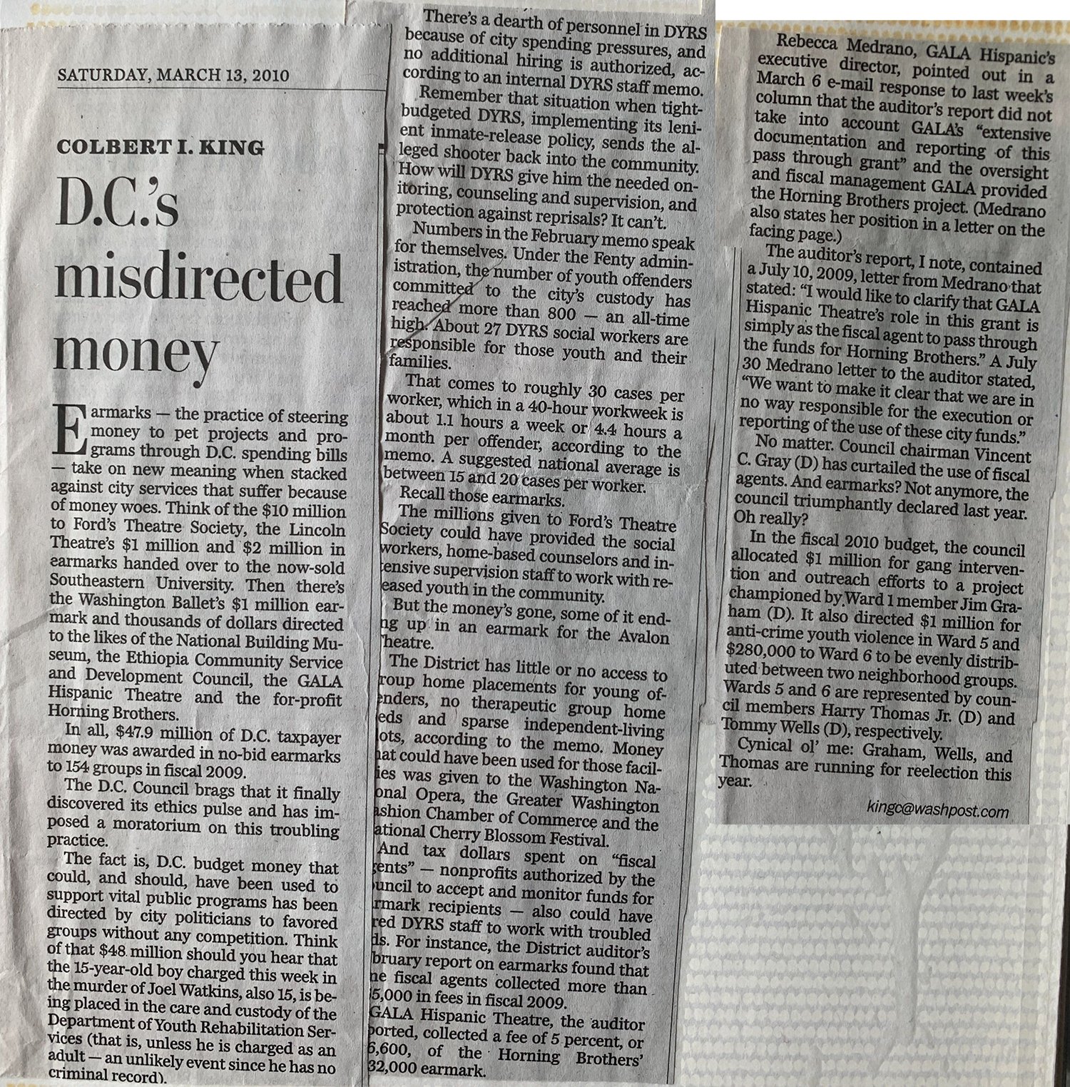 D.C.'s midirected money