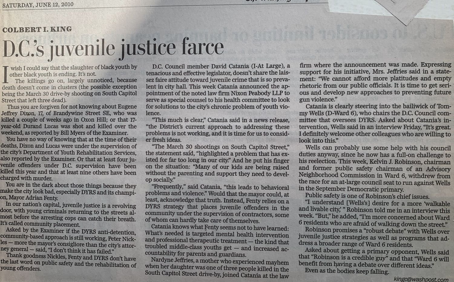 D.C.'s juvenile justice farce