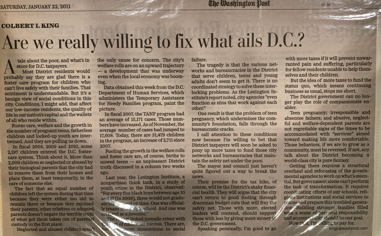 Are we really willing to fix what ails D.C.?