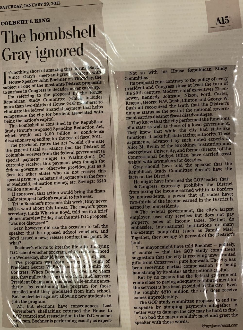 The bombshell Gray ignored