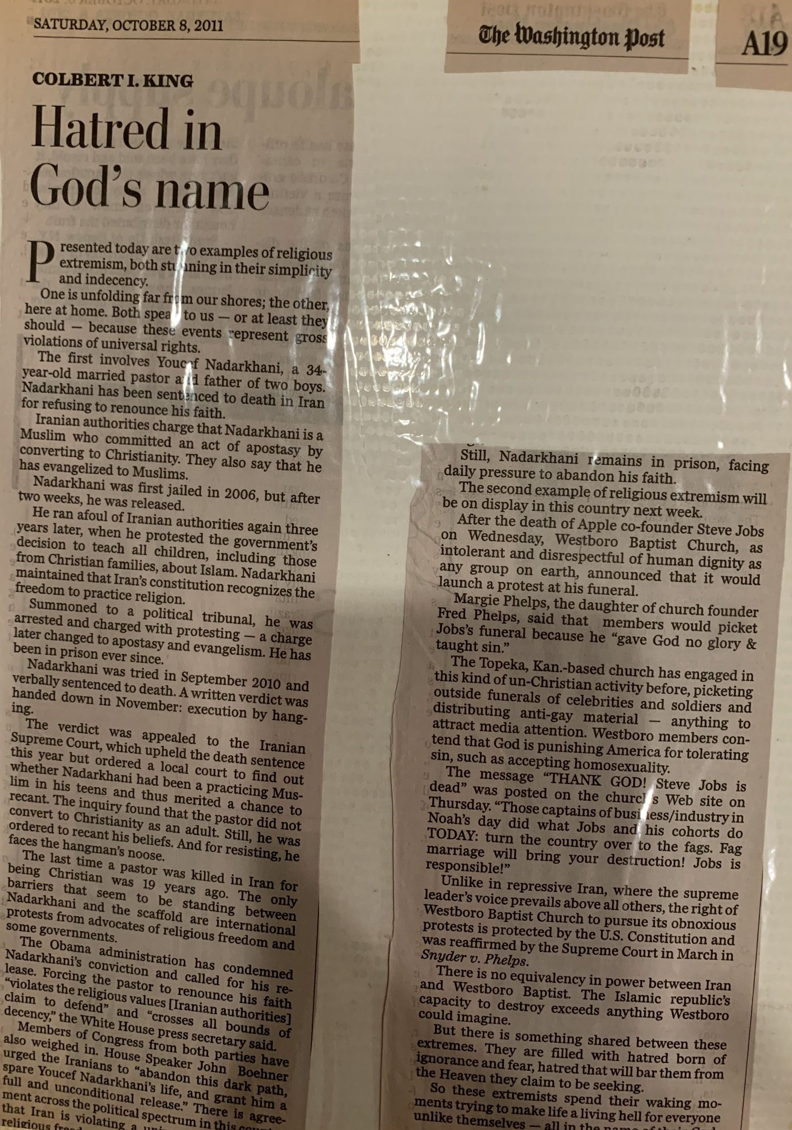 Hatred in God's name