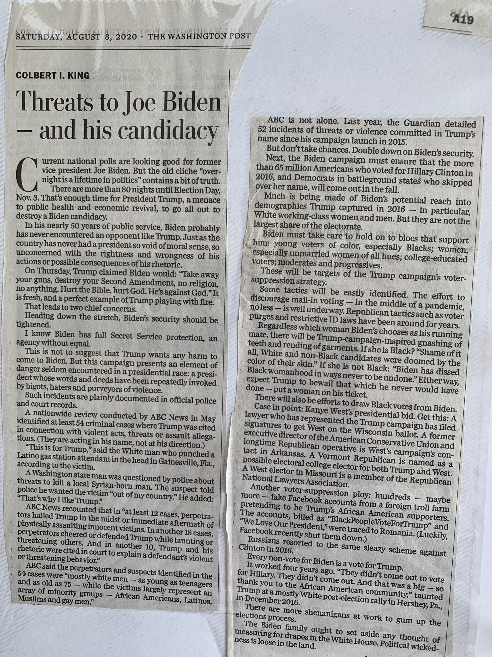 Threats to Joe Biden - and his candidacy